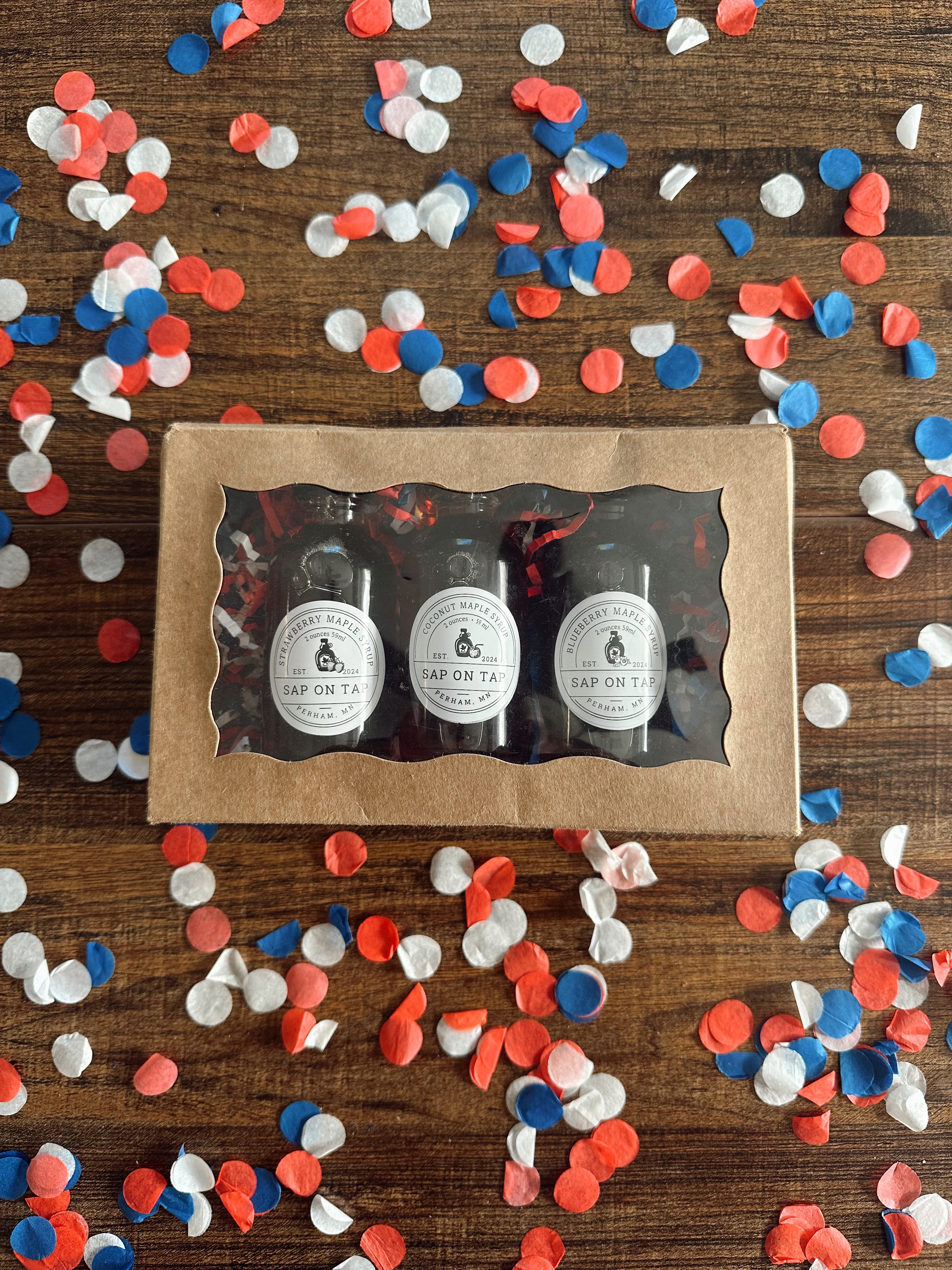 Red, White and Maple Box